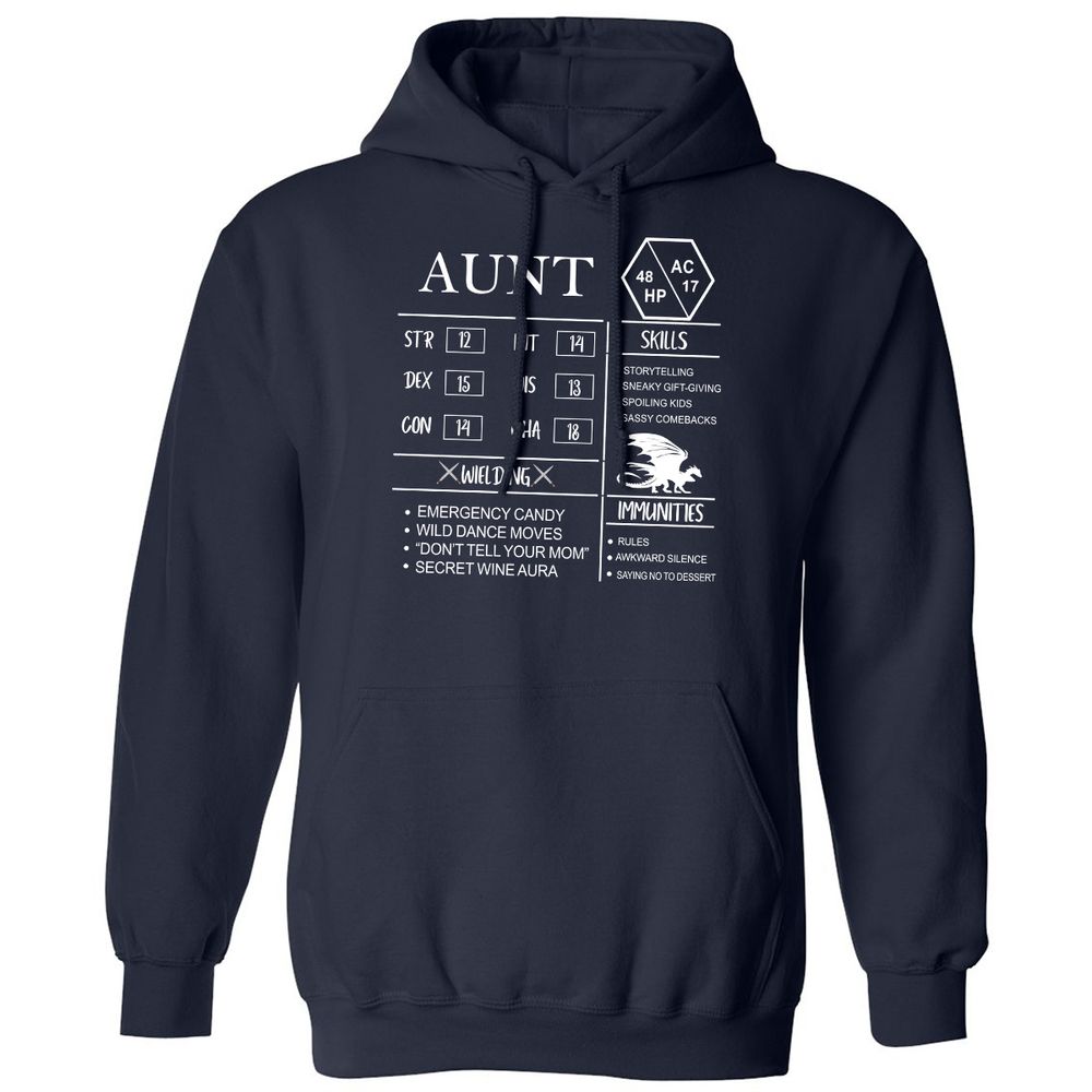Aunt Stats Classic Unisex Hoodie - Navy - 2