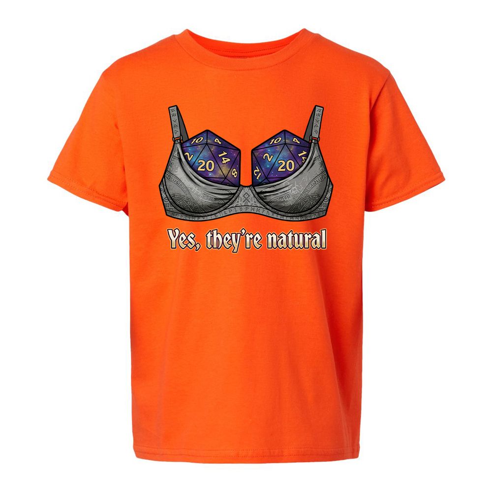 They Are Natural Nat20 Kids T-Shirt - Orange - 20