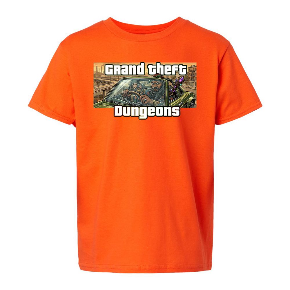 Grand Theft Dungeons Kids T-Shirt - Orange - 20