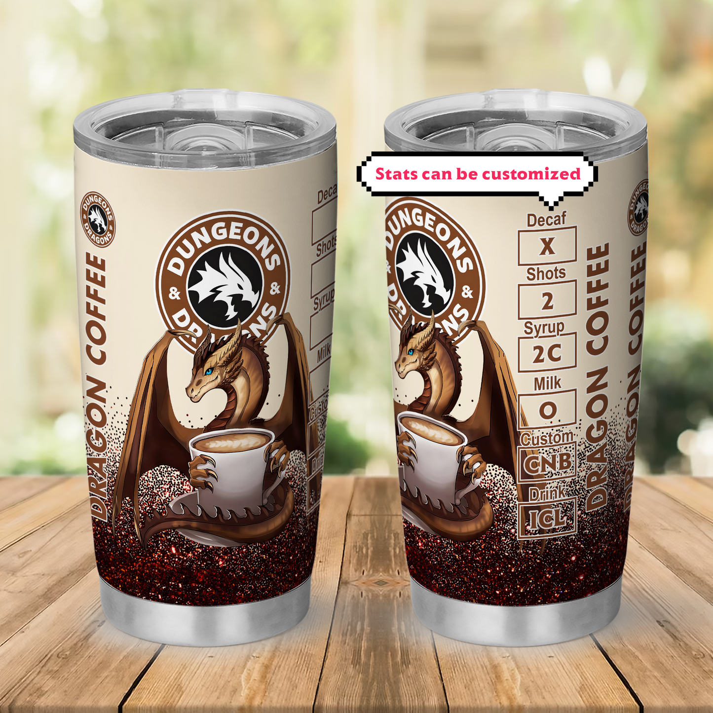 Customized Dragon Coffee Tumbler