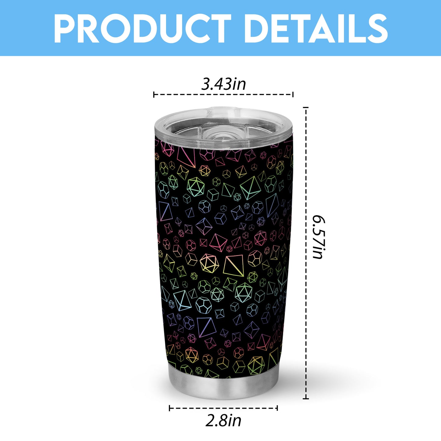 Color Dice Tumbler