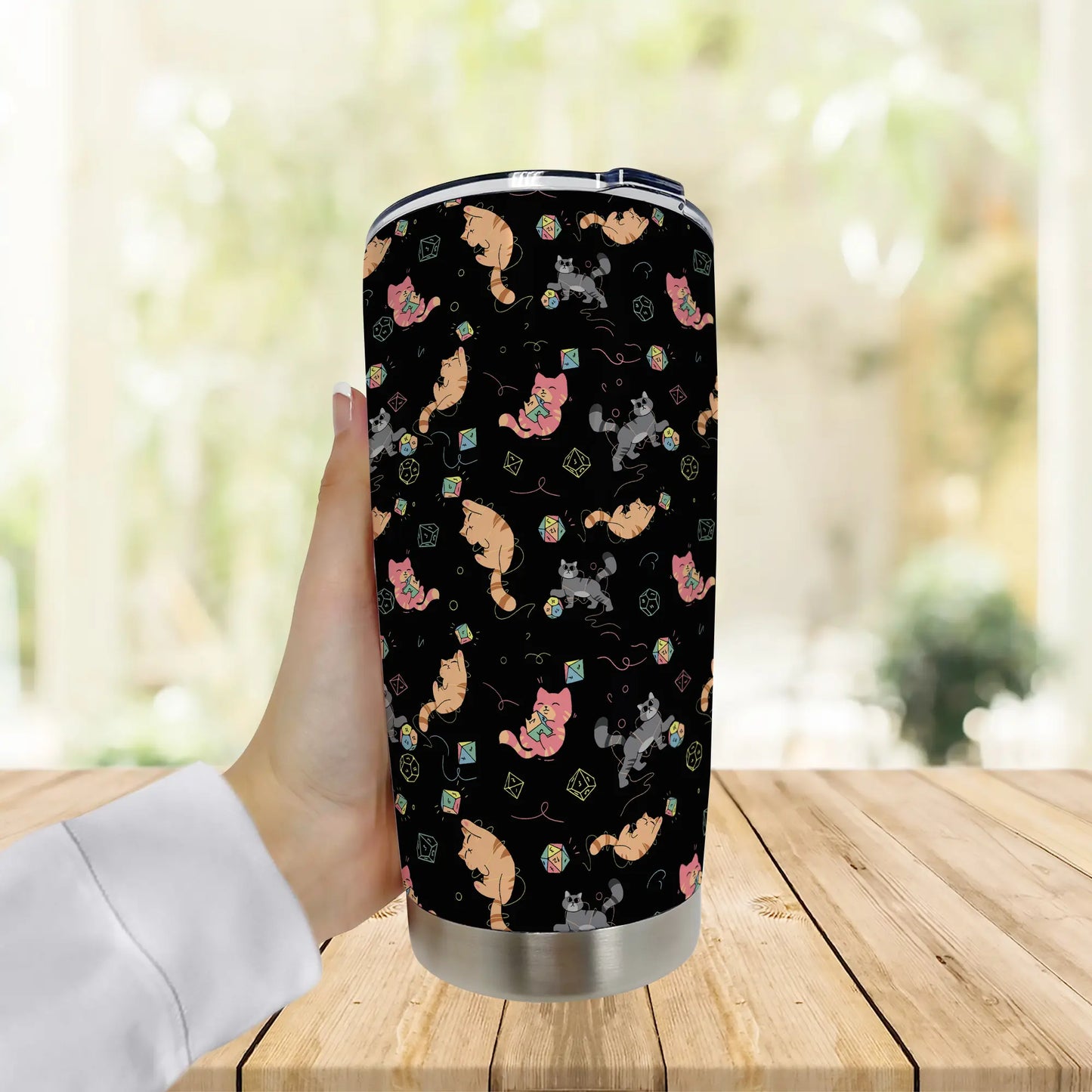 Cat With Dice Tumbler