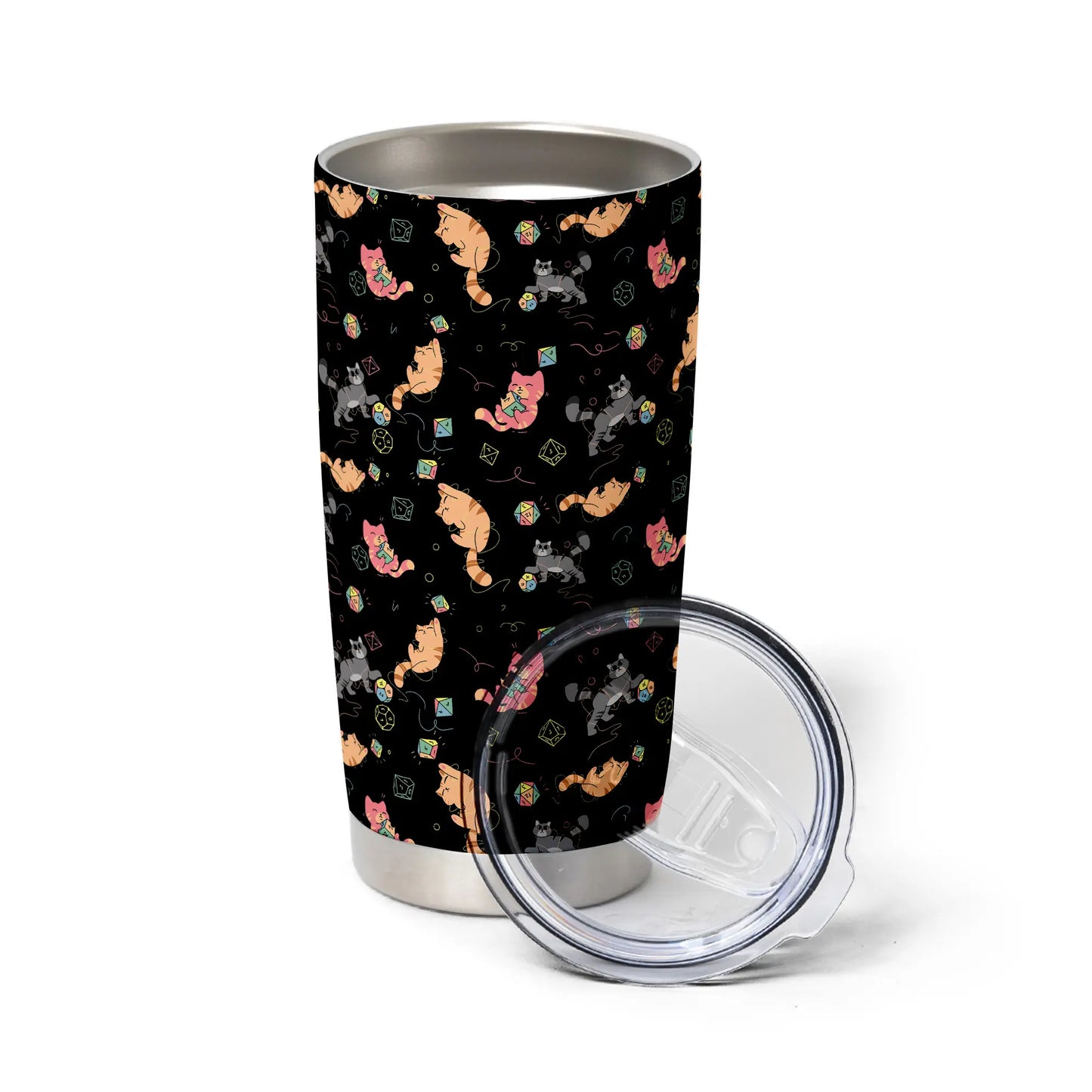 Cat With Dice Tumbler