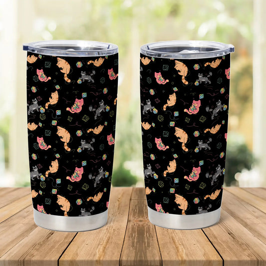 Cat With Dice Tumbler