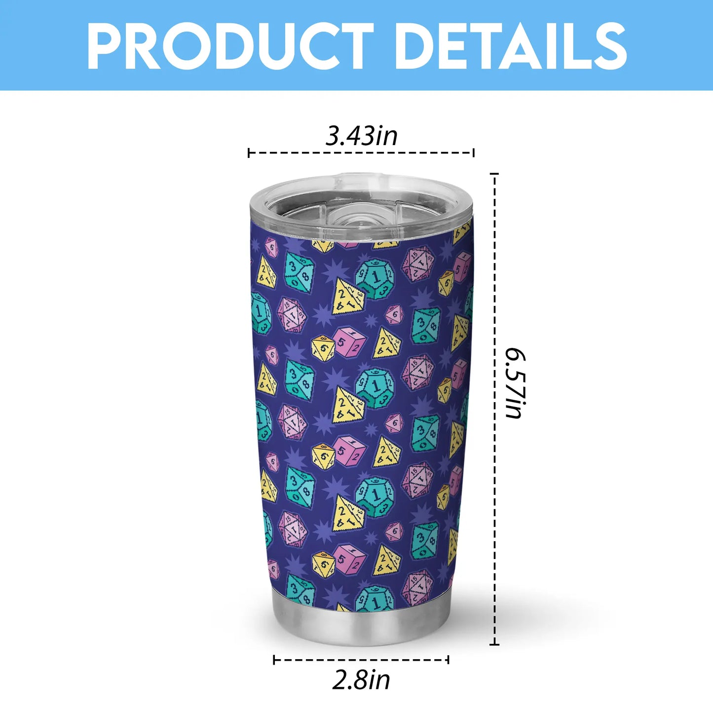 Pixel Dice Tumbler