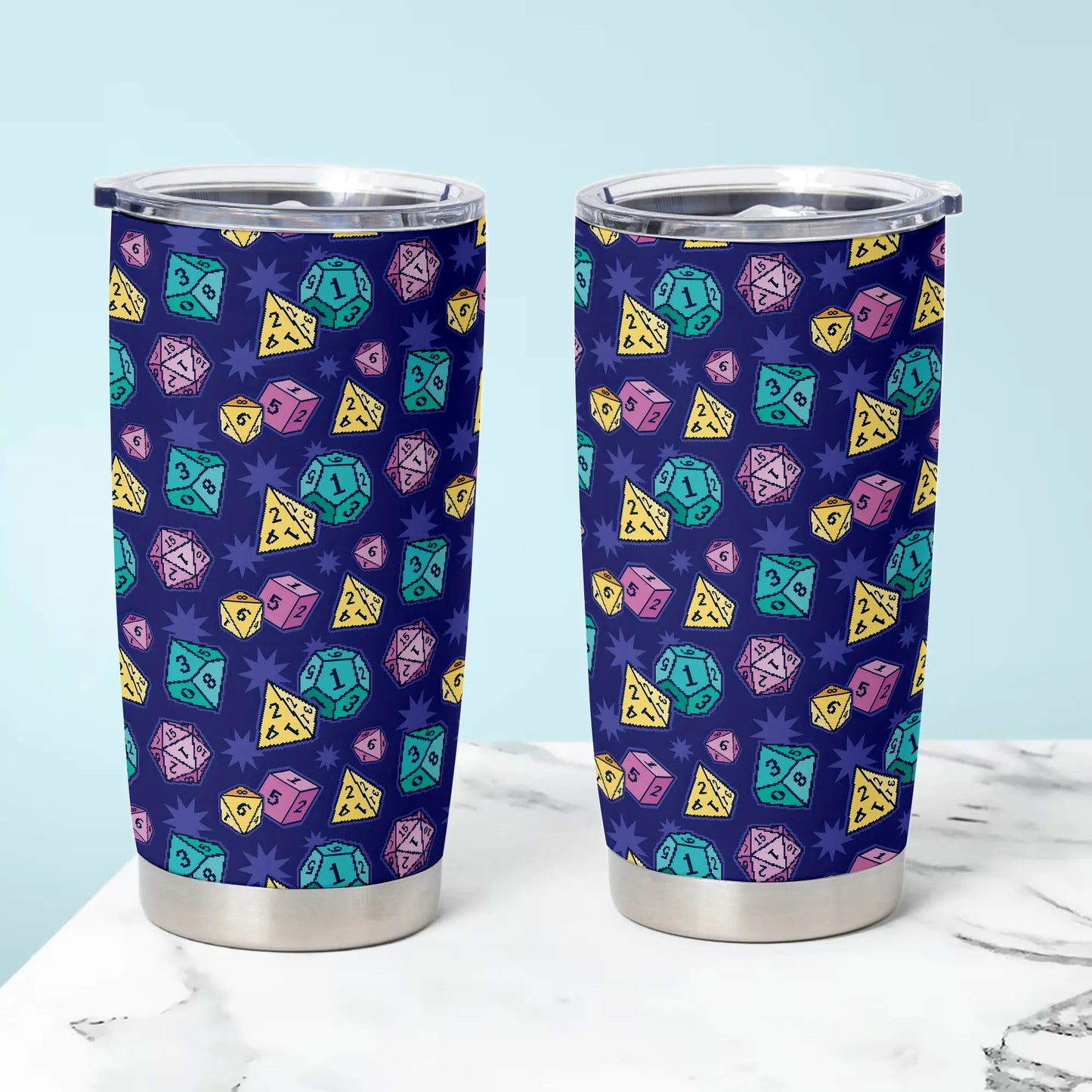 Pixel Dice Tumbler