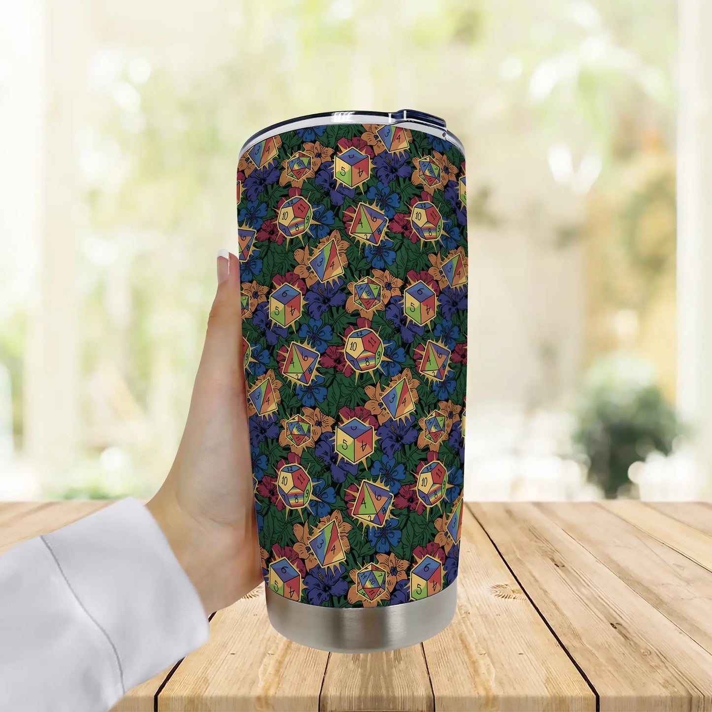 Rainbow Dice Tumbler