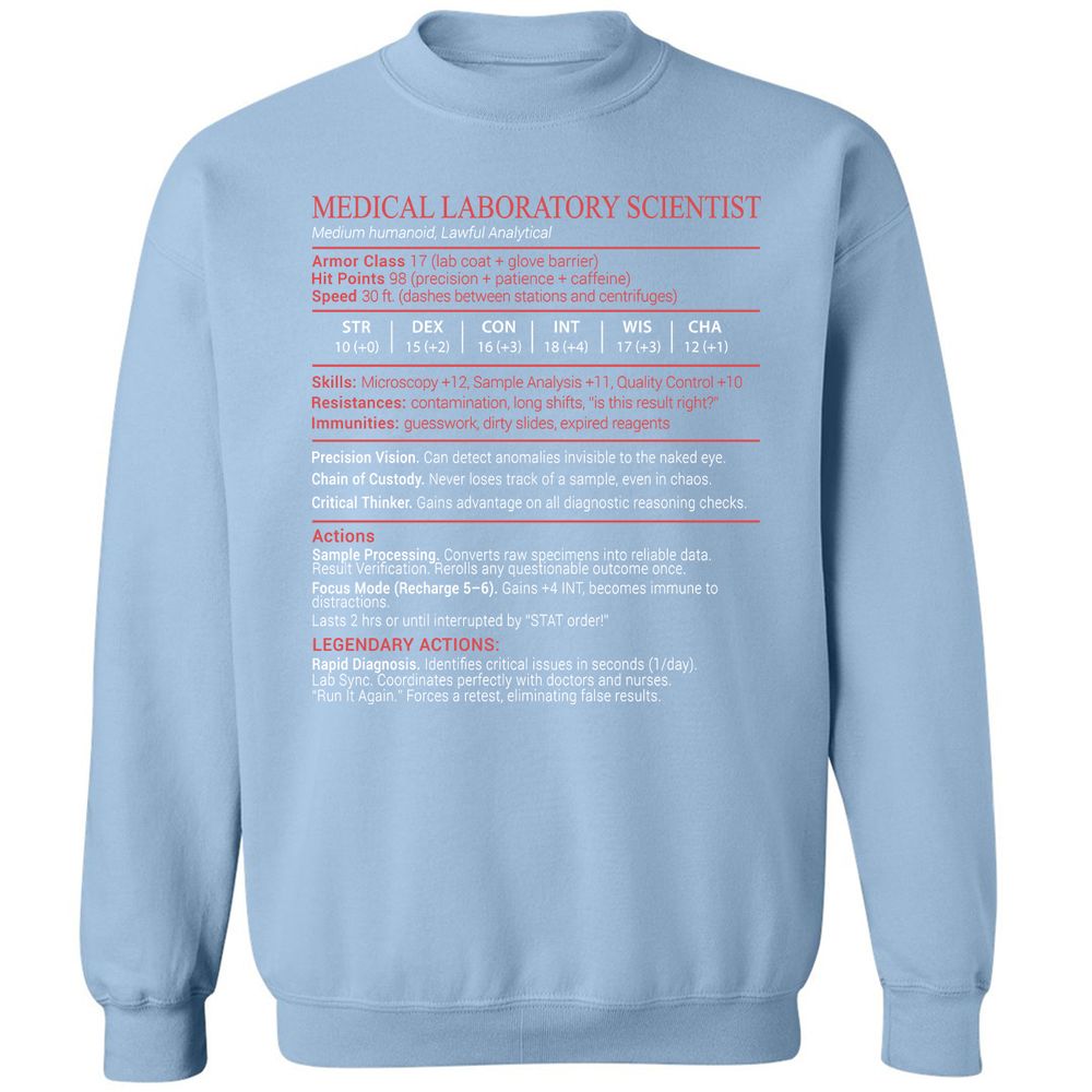 Medical Laboratory Scientist Stats Block - Light Blue - 21