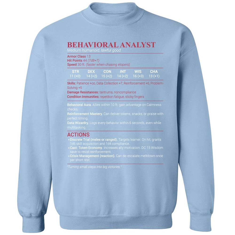 Behavioral Analyst - Light Blue - 21