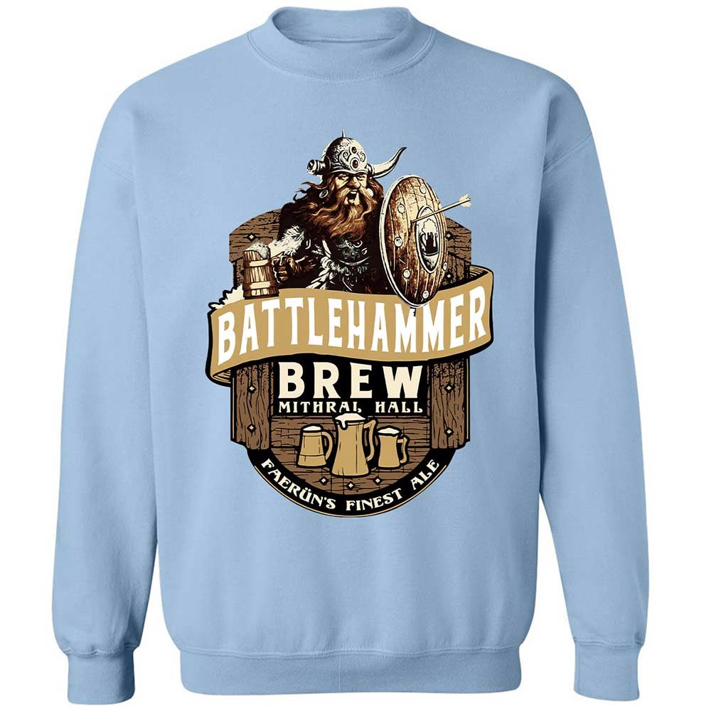 Battlehammer Brew Classic Unisex Sweatshirt - Light Blue - 21
