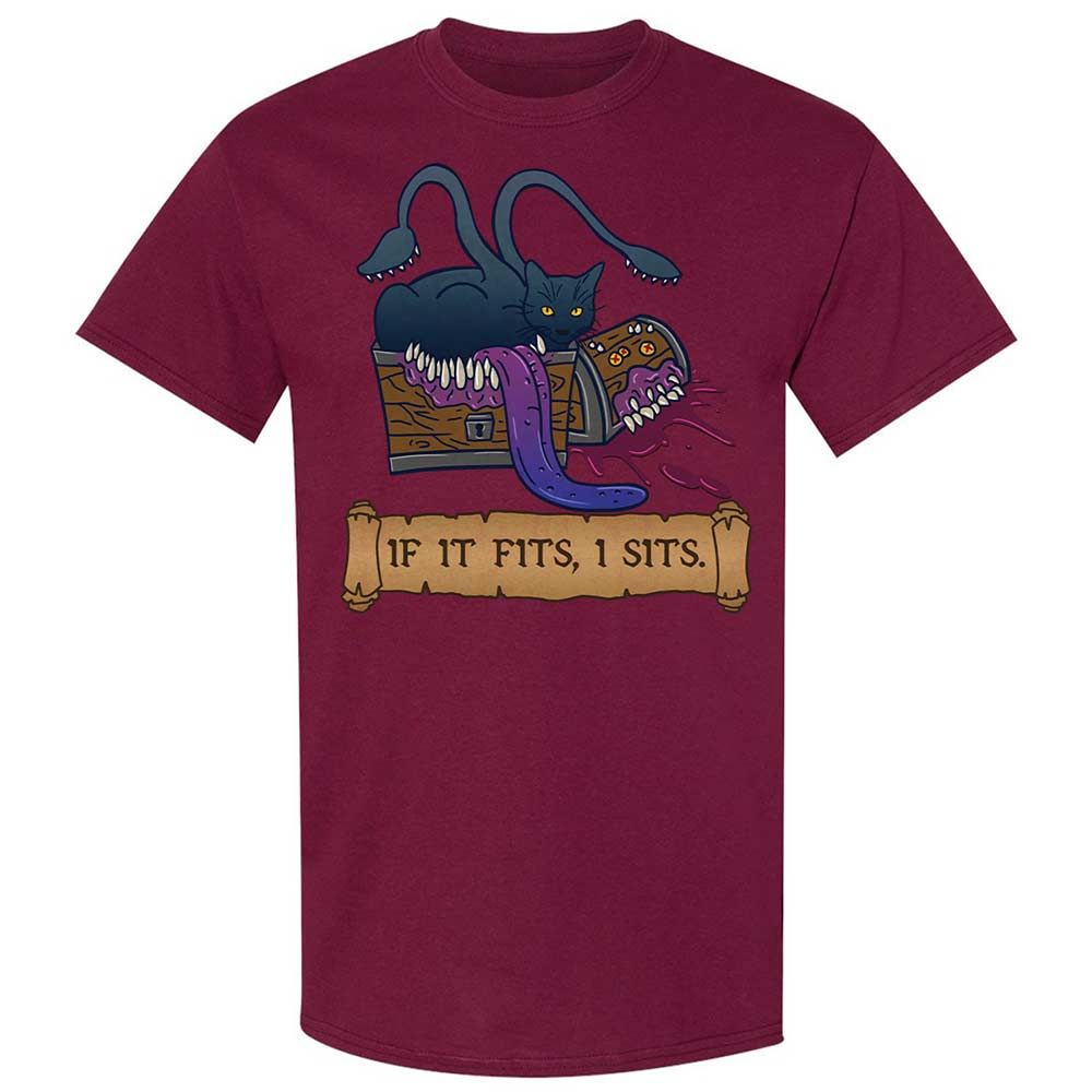 If It Fits I Sits Classic Unisex T-Shirt - Maroon - 21