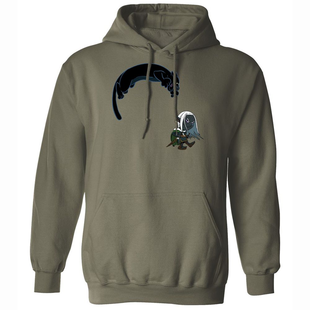 Drizzt and Guenhwyvar Classic Unisex Hoodie - Military Green - 21