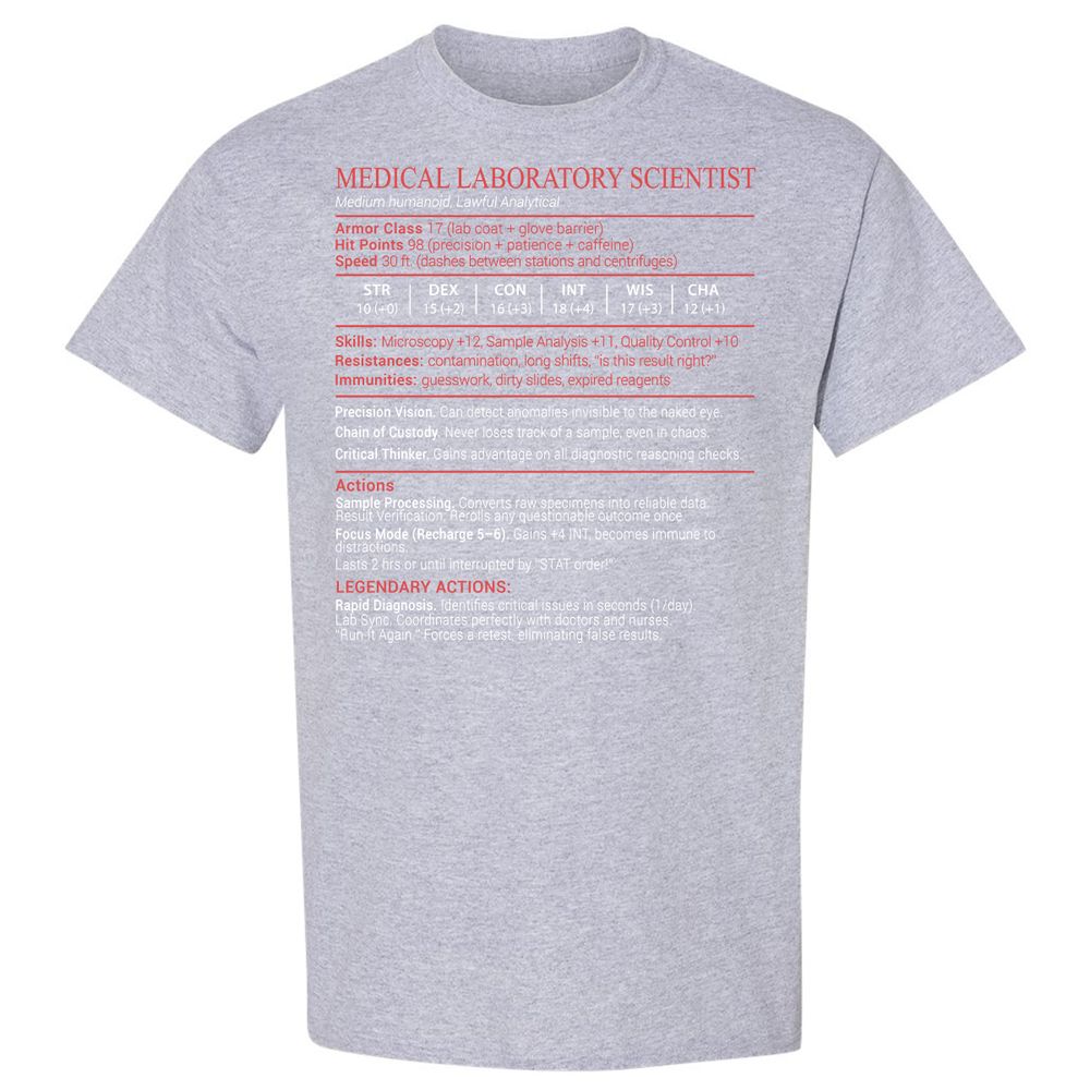 Medical Laboratory Scientist Stats Block - Sport Grey - 21
