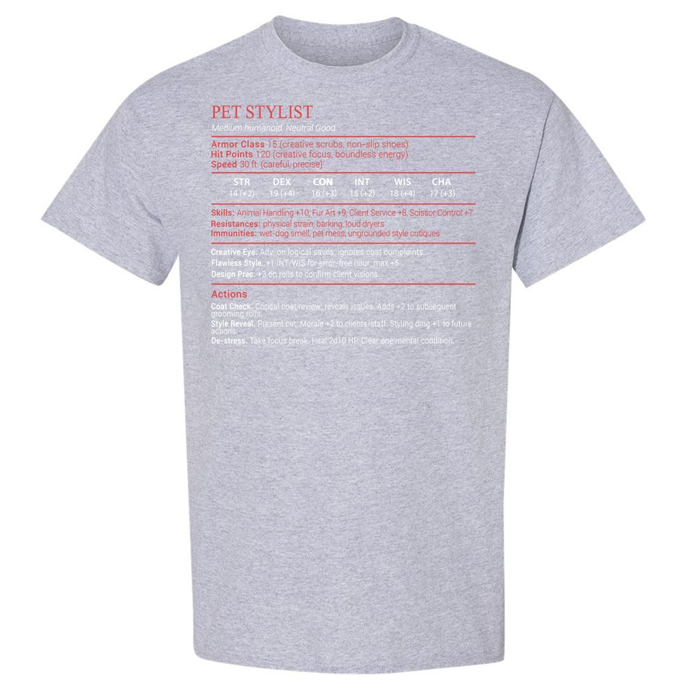 Pet Stylist Stats Block - Sport Grey - 21