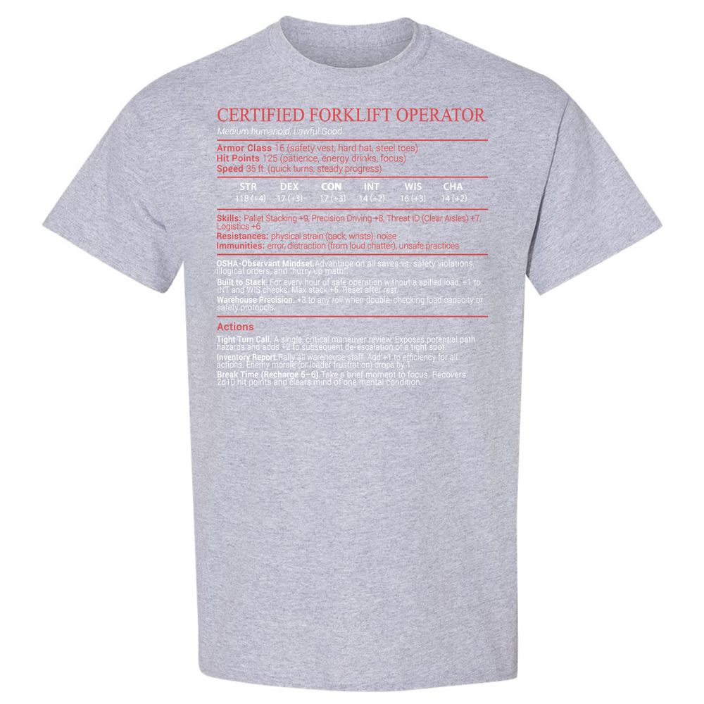 Certified Forklift Operator Stats Block - Sport Grey - 21