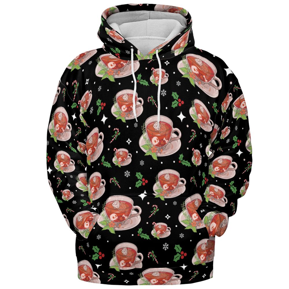 Cute DnD Christmas Tea All-over Print Hoodie -  - 2