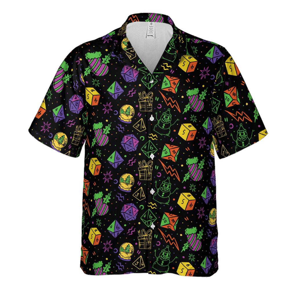 Christmas Role Playing Dice Hawaiian Shirt -  - 2