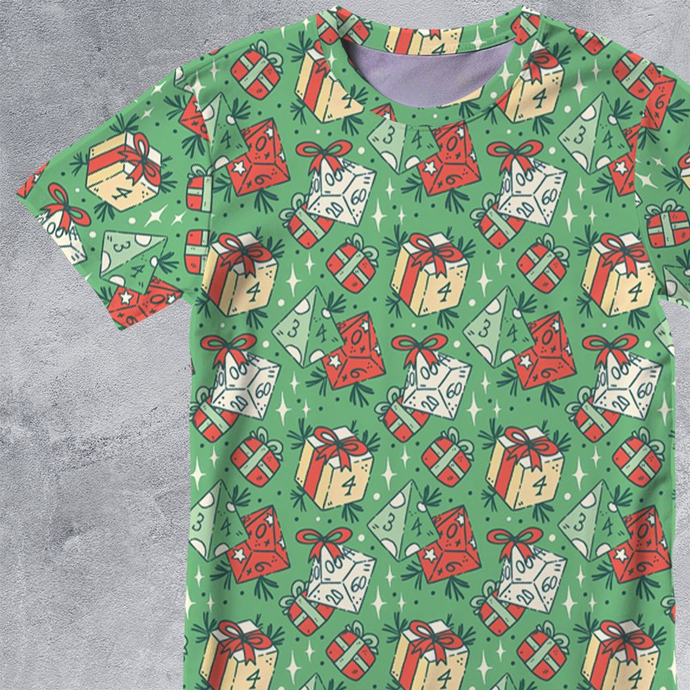 Christmas Dice Gift All-Over Print Unisex T-Shirt -  - 2