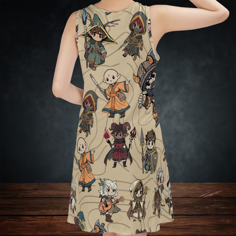 Chibi DnD Party – All Classes Sleeveless Dress - - 2