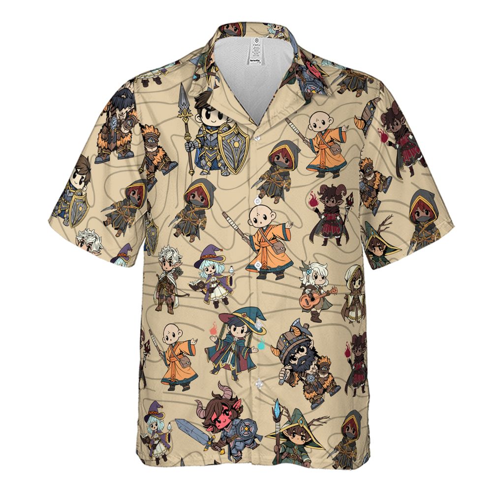 Chibi DnD Party – All Classes Hawaiian Shirt -  - 2