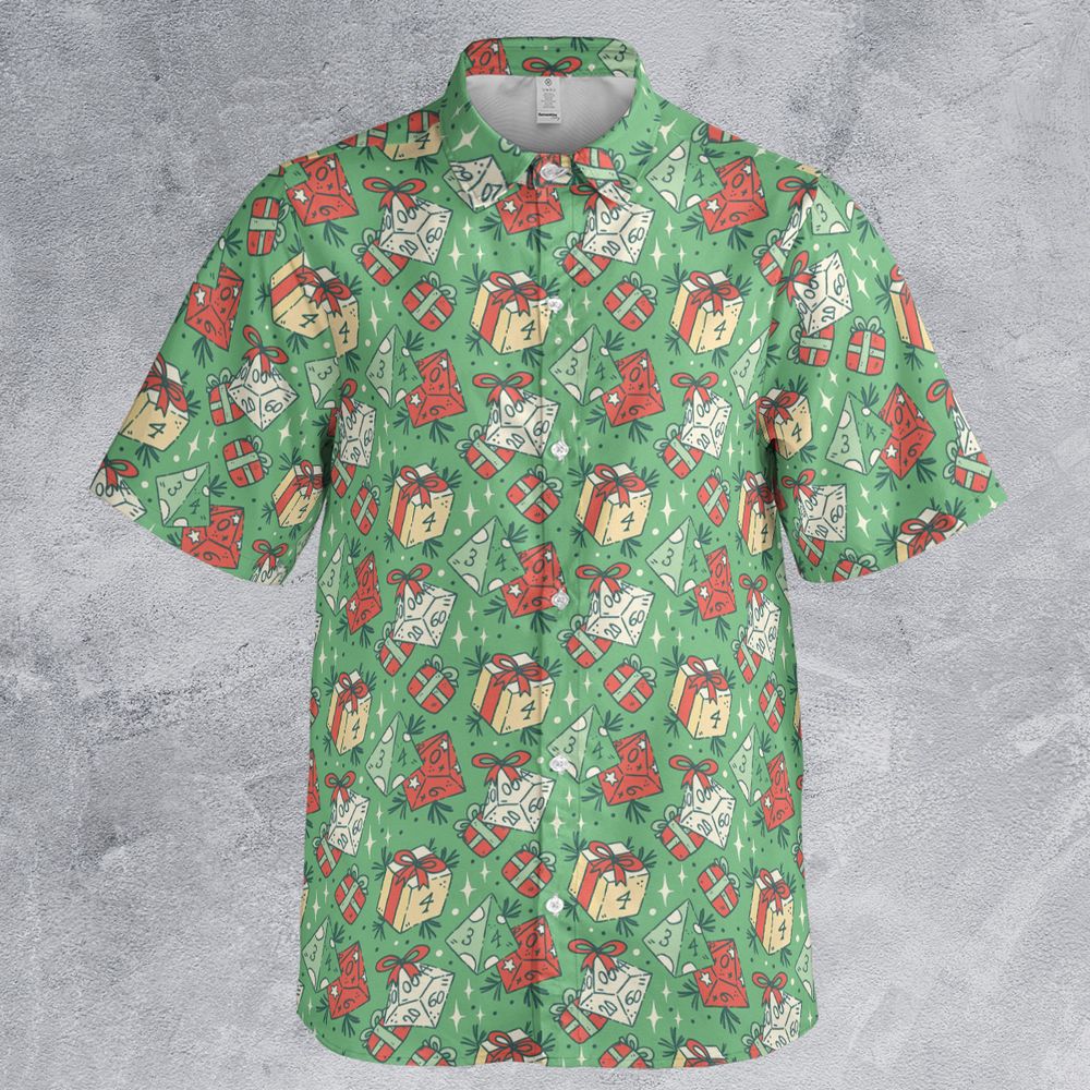 Christmas Dice Gift Button Down Shirt -  - 2