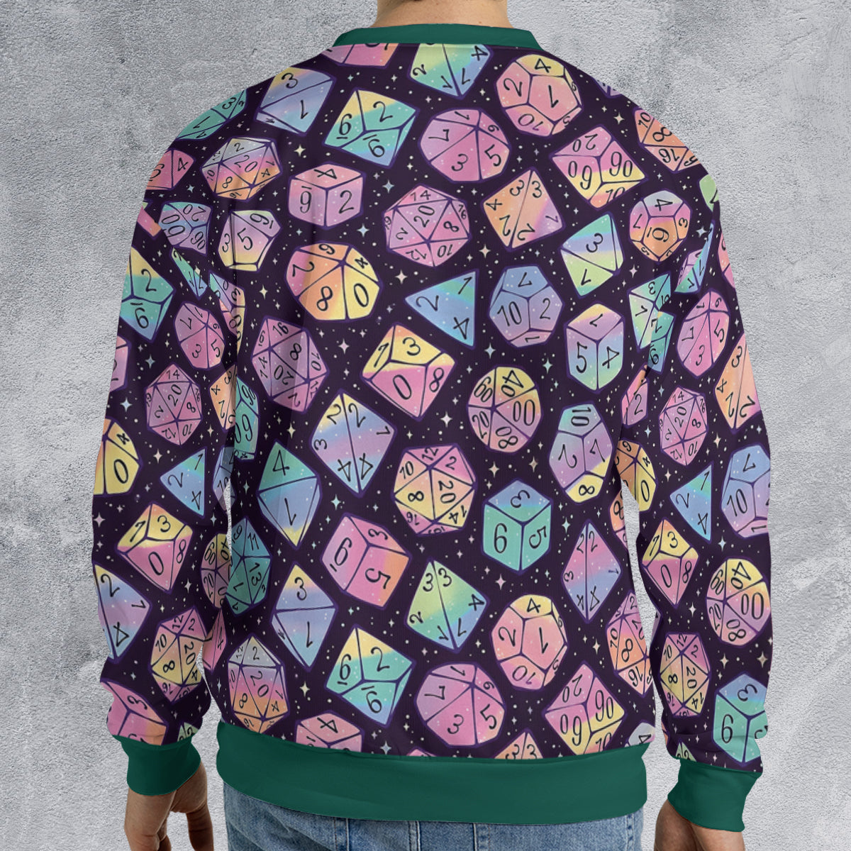 Magic Dice Dark Rainbow All-over Print Sweatshirt