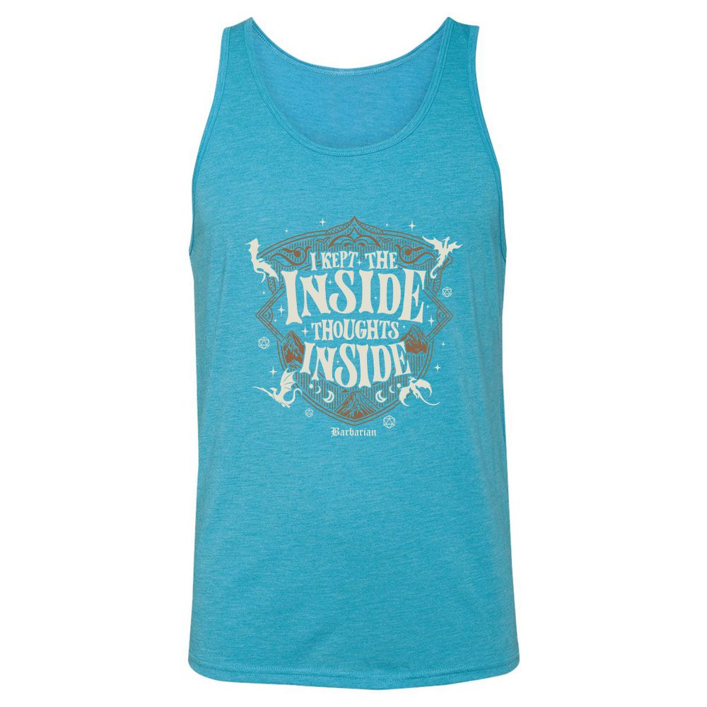 Barbarian I Kept The Inside Thoughts Inside - Aqua Triblend - 3