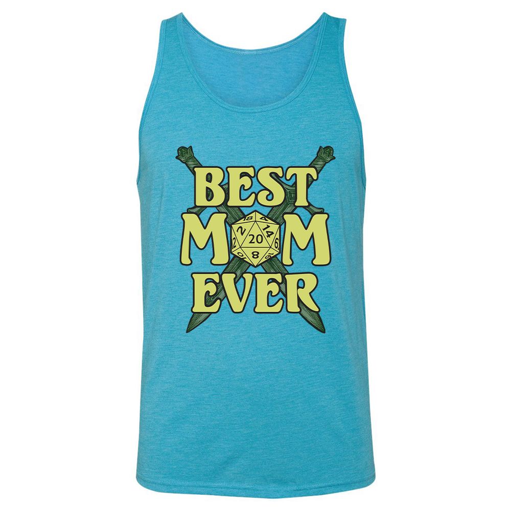 Best Mom Ever Unisex Jersey Tank - Aqua Triblend - 3