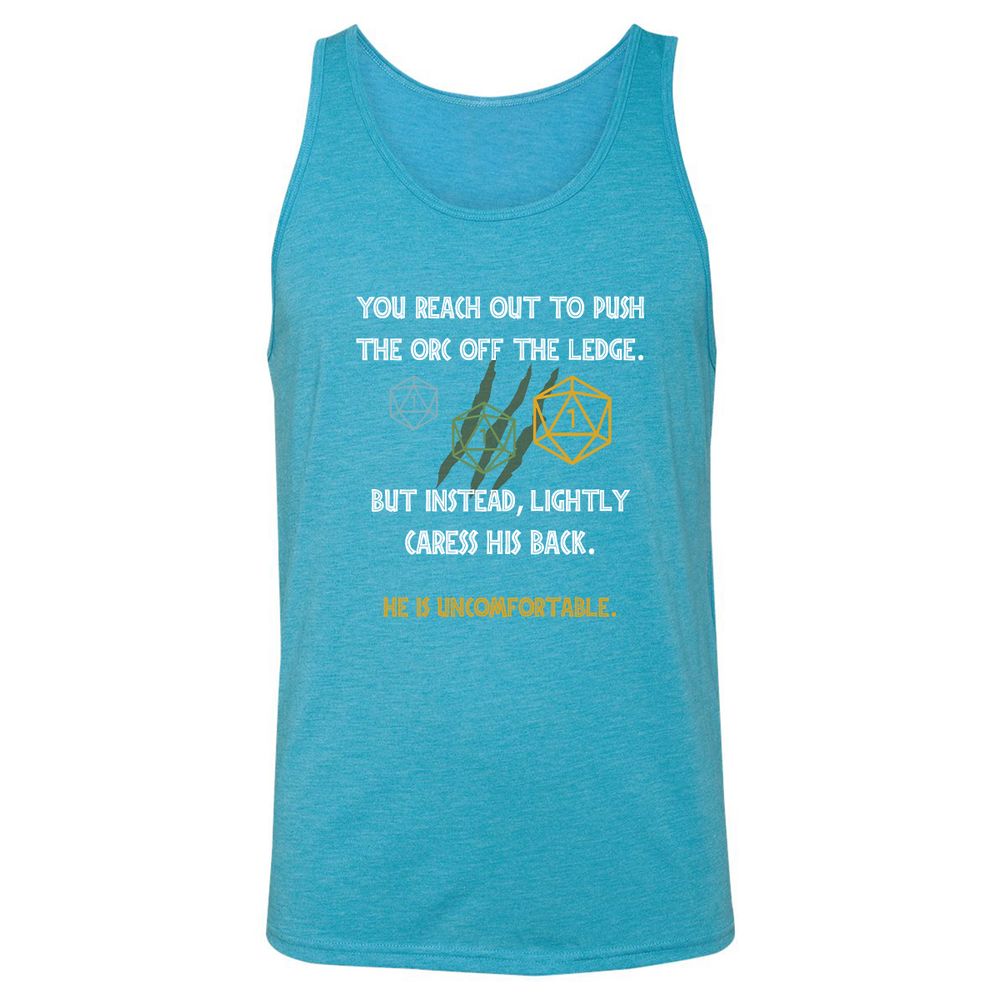 YOU REACH OUT TO PUSH Unisex Jersey Tank - Aqua Triblend - 3