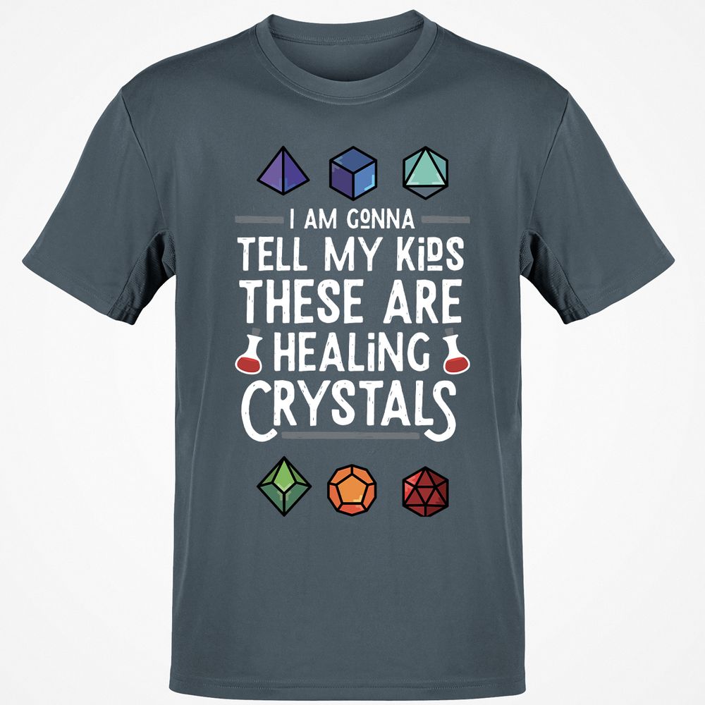 Healing Crystals T-Shirt - Charcoal - 3