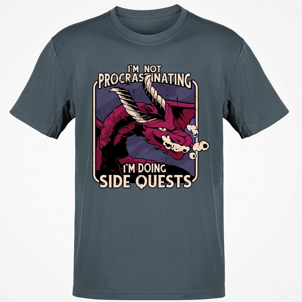 Doing Side Quests Classic Unisex T-Shirt - Charcoal - 3