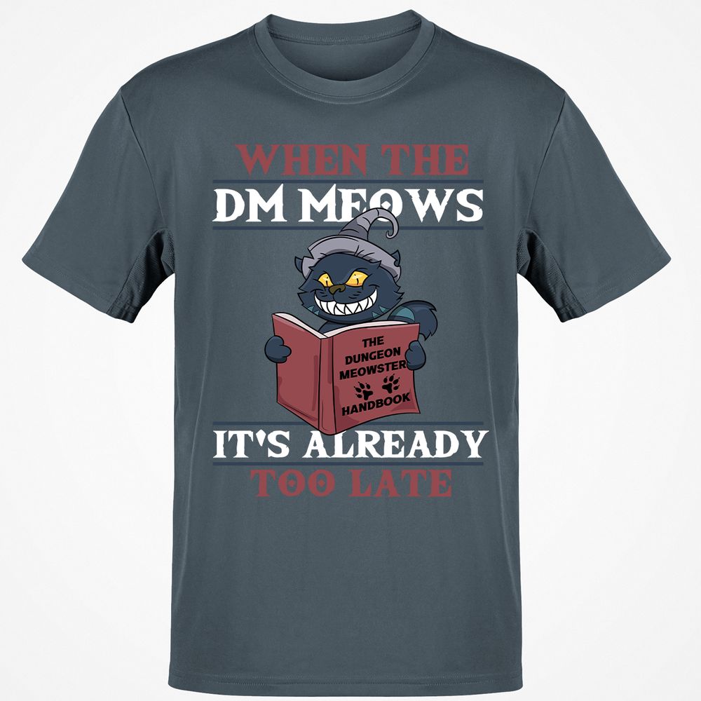 When The DM Meow T-Shirt - Charcoal - 3