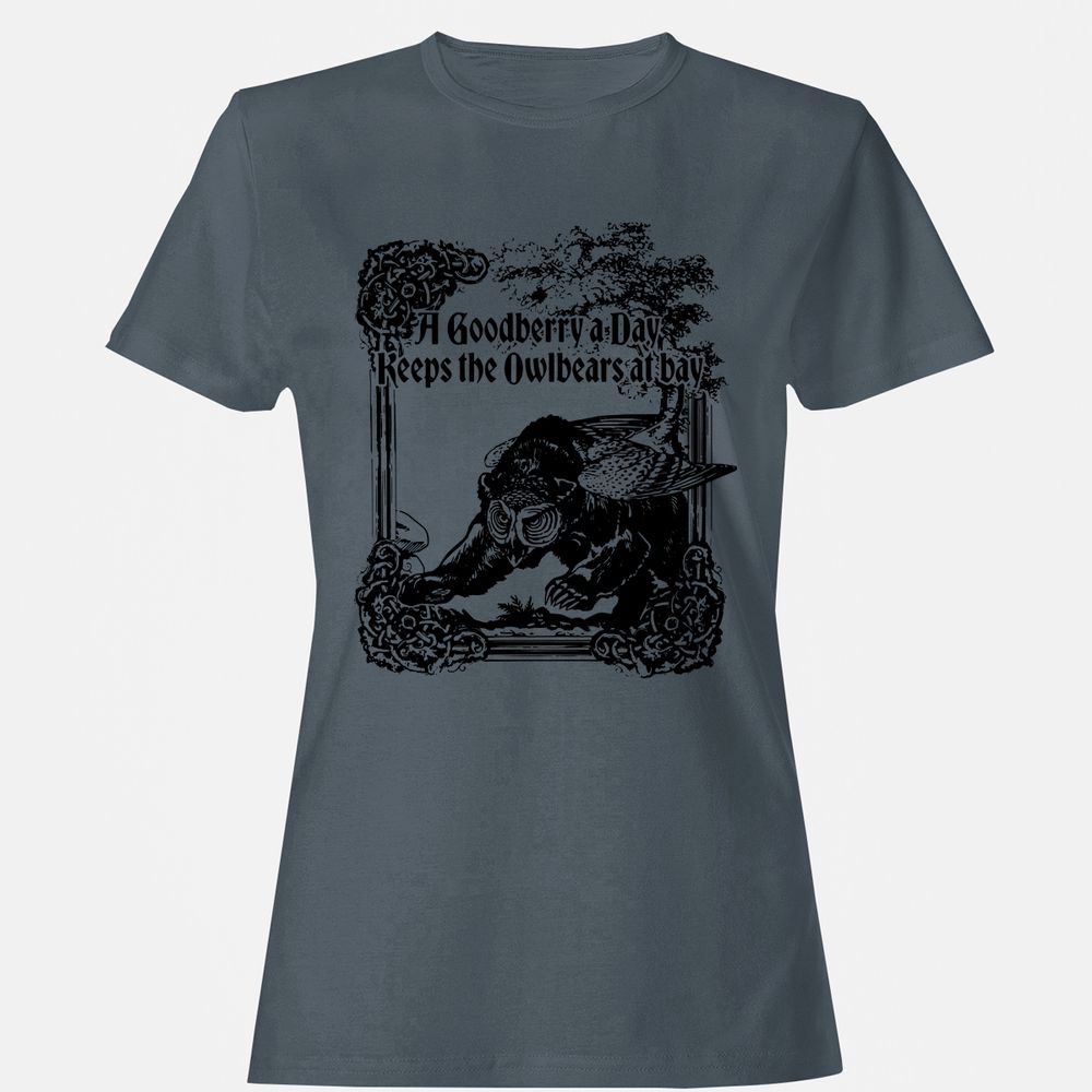 A Goodberry A Day Keeps The Owlbears At Bay Women's T-Shirt - Charcoal - 3