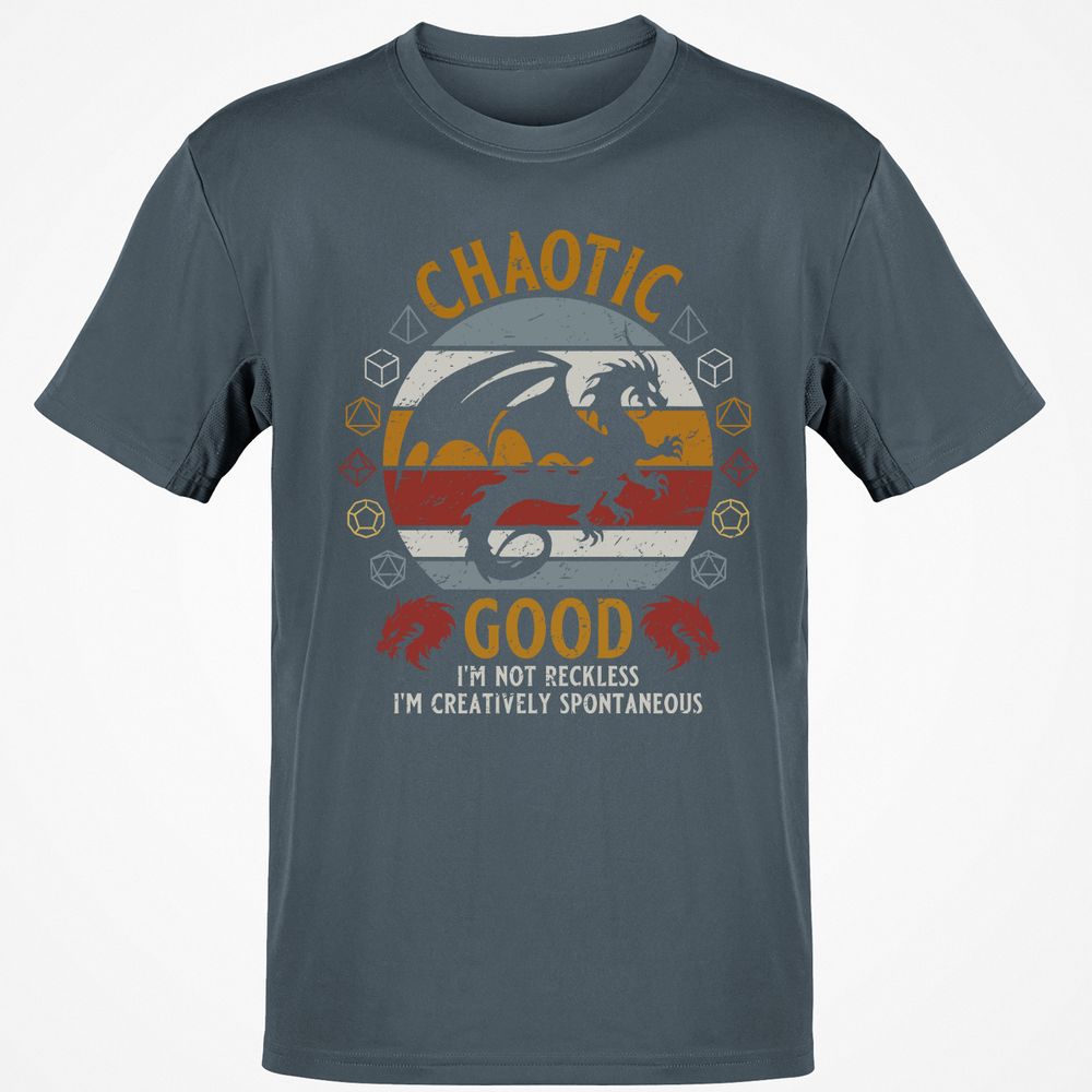 Chaotic Good Classic Unisex T-Shirt - Charcoal - 3