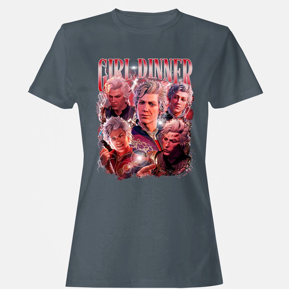 Astarion Girl Dinner Women's T-Shirt - Charcoal - 3