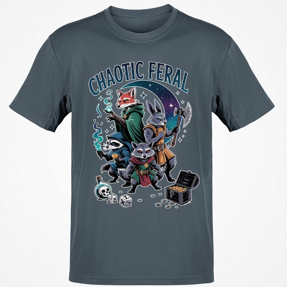Chaotic Feral Classic Unisex T-Shirt - Charcoal - 3