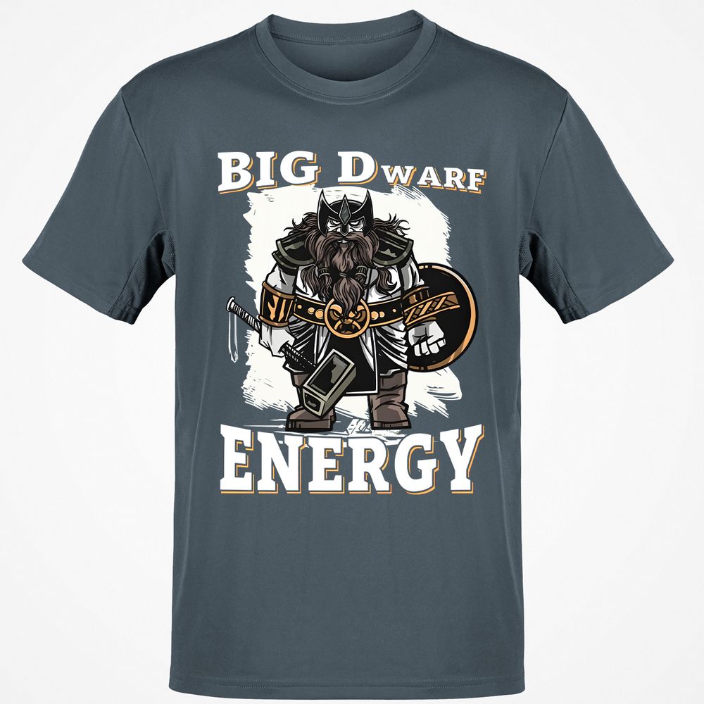 Big Dwarf Energy Classic Unisex T-Shirt - Charcoal - 3