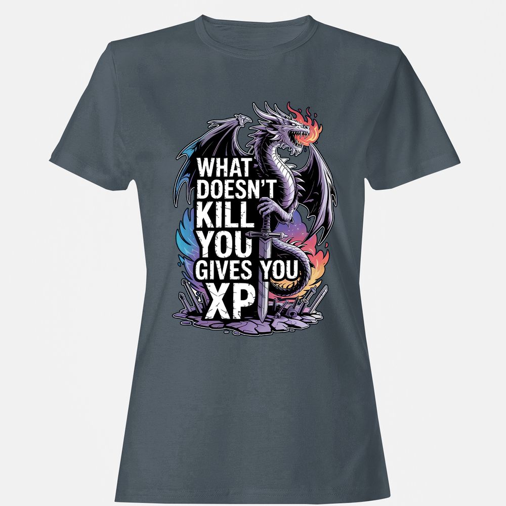What Doesn't Kill You Dragon Women's T-Shirt - Charcoal - 3