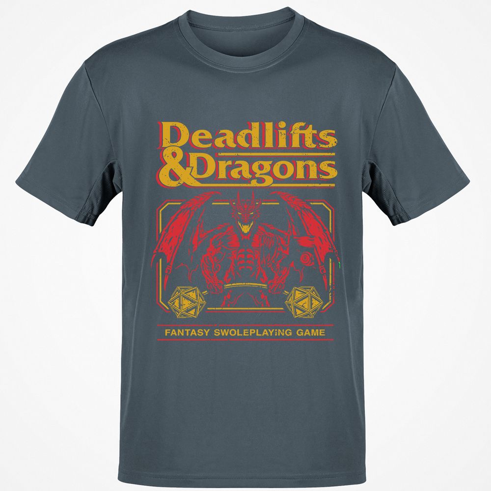 Deadlifts & Dragons - Charcoal - 3