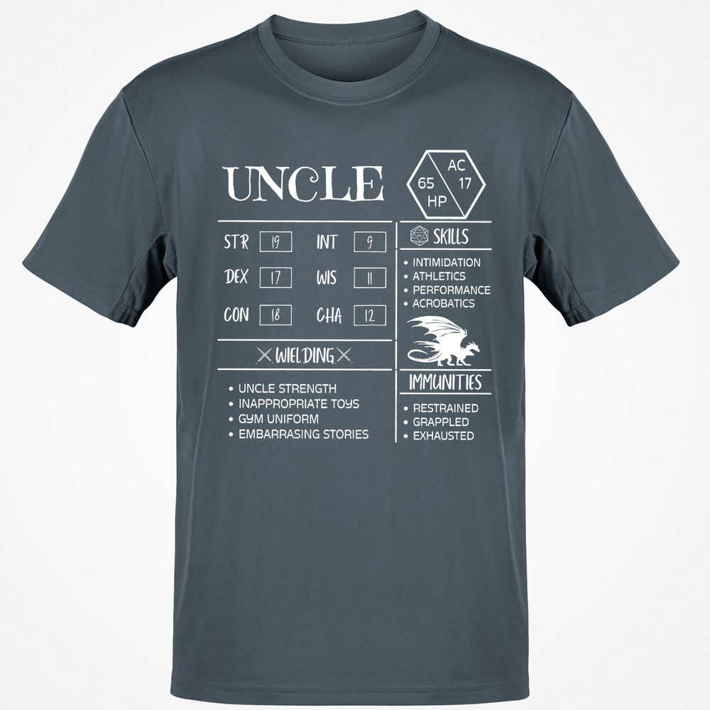 Uncle Stats 2 Classic Unisex T-Shirt - Charcoal - 3