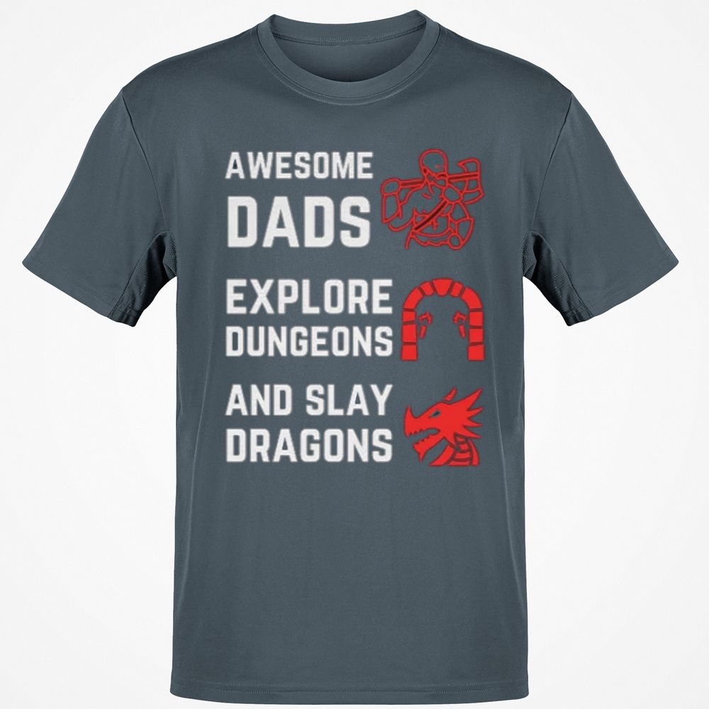Awesome Dad Fathers Day Classic Unisex T-Shirt - Charcoal - 3