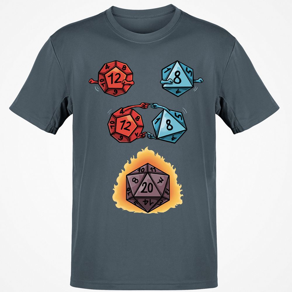 Dice Fusion RPG Classic Unisex T-Shirt - Charcoal - 3
