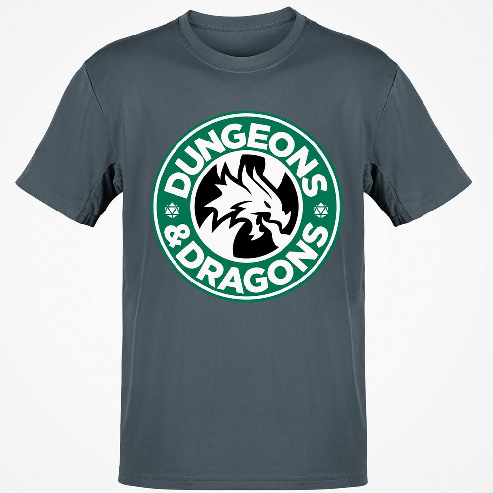 D&D Coffee Classic Unisex T-Shirt - Charcoal - 3