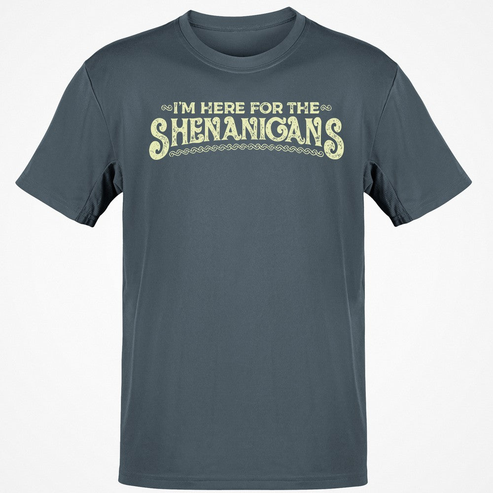 Here For The Shenanigans Classic Unisex T-Shirt - Charcoal - 3