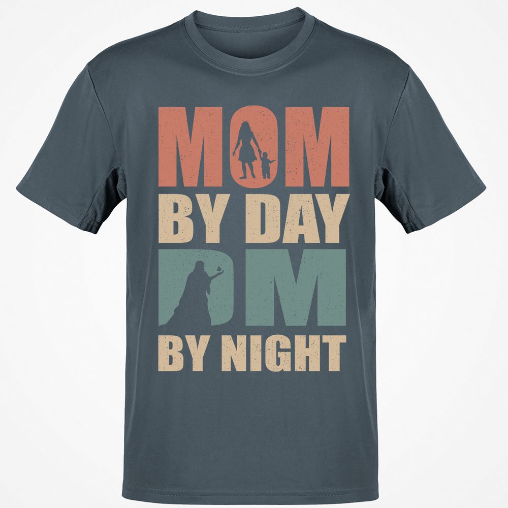 Mom By Day DM By Night Classic Unisex T-Shirt - Charcoal - 3