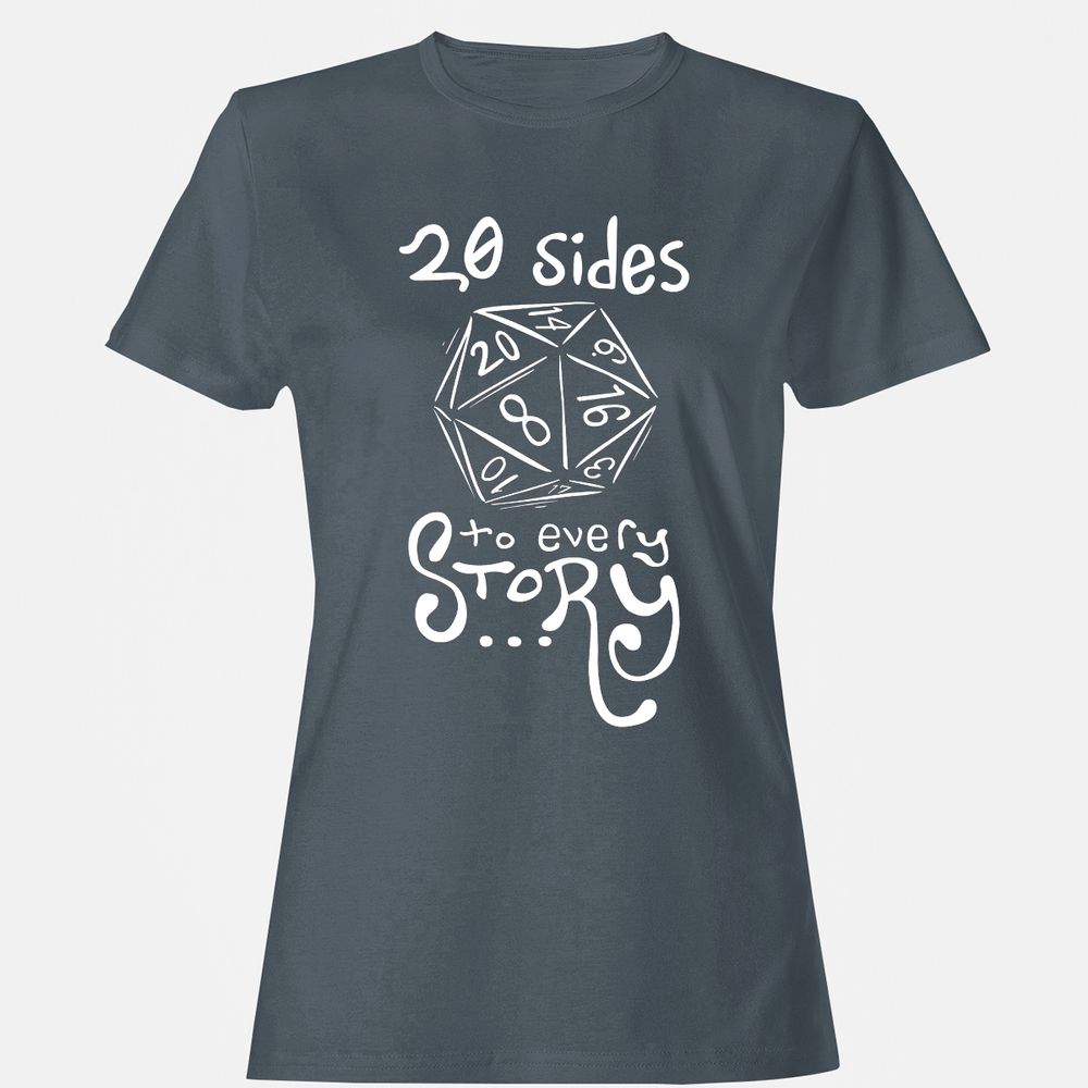 20 Sides to Every Story Women's T-Shirt - Charcoal - 3