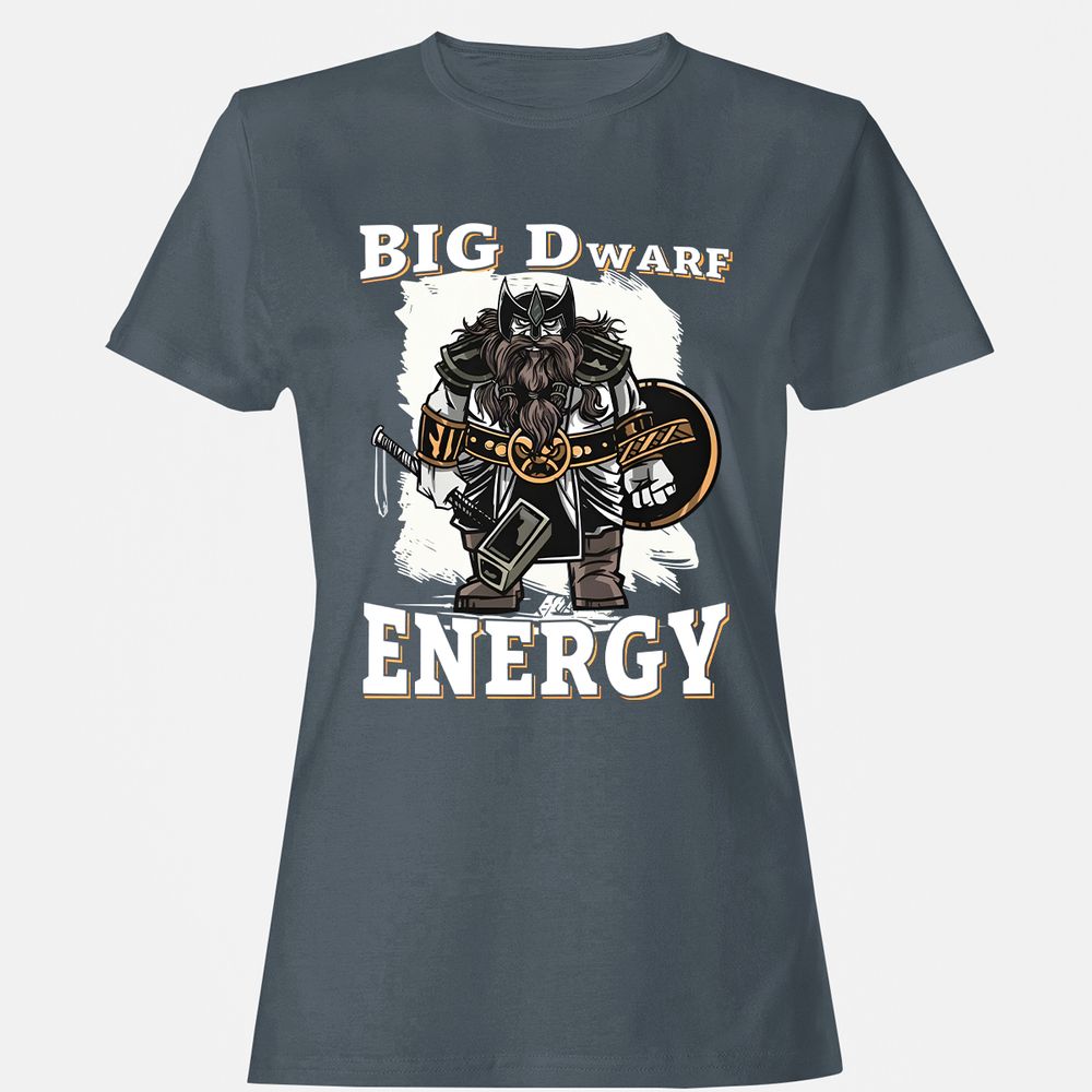Big Dwarf Energy Women's T-Shirt - Charcoal - 3