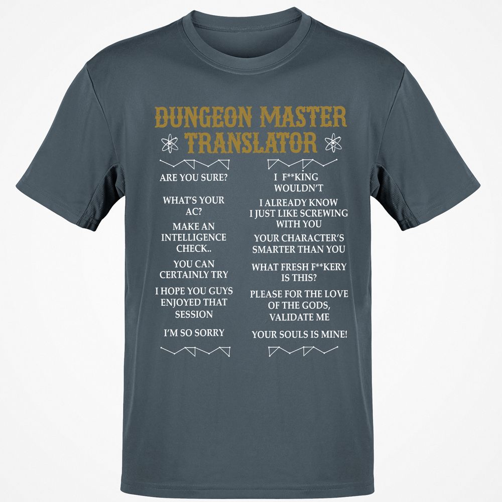 Dungeon Master Translator Classic Unisex T-Shirt - Charcoal - 3