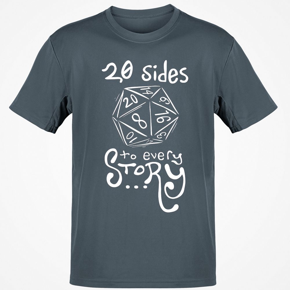 20 Sides To Every Story T-Shirt - Charcoal - 3