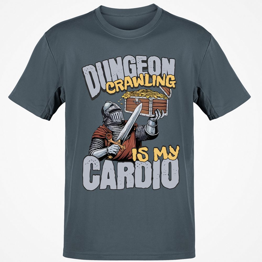 Dungeon Crawling Is My Cardio Classic Unisex T-Shirt - Charcoal - 3